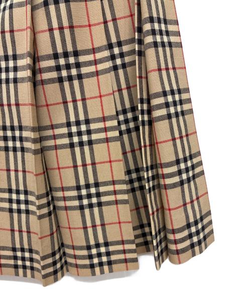 Burberry's（バーバリー）Burberry's (バーバリー) ラップスカート ベージュ×レッド サイズ:36の古着・服飾アイテム