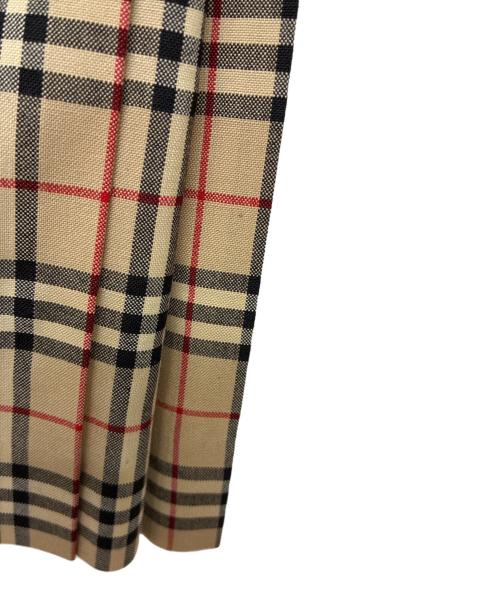 Burberry's（バーバリー）Burberry's (バーバリー) ラップスカート ベージュ×レッド サイズ:36の古着・服飾アイテム