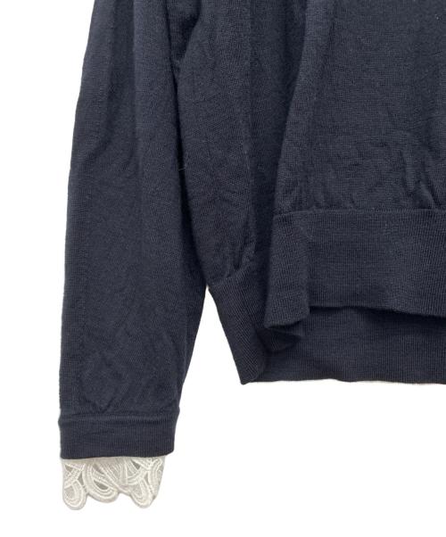 23区（ニジュウサンク）23区 (ニジュウサンク) 薄手ニット ブラック サイズ:Mの古着・服飾アイテム