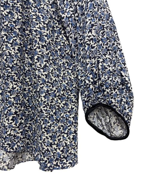 R&D.M.Co-OLDMAN'S TAILOR（オールドマンズテーラー）R&D.M.Co-OLDMAN'S TAILOR (オールドマンズテーラー) ギャザースモックブラウス / OLD BLUE GATHER SMOCK ブルー×ホワイト サイズ:FREEの古着・服飾アイテム
