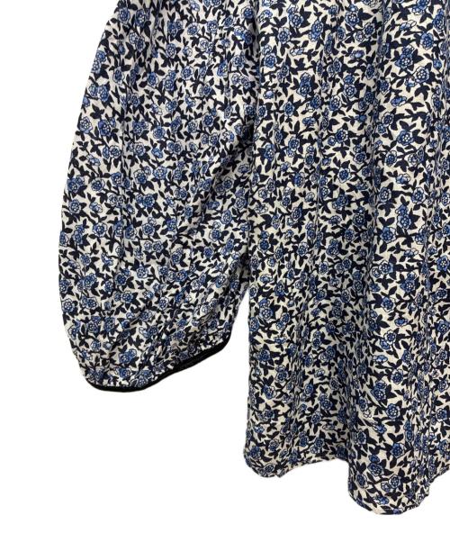 R&D.M.Co-OLDMAN'S TAILOR（オールドマンズテーラー）R&D.M.Co-OLDMAN'S TAILOR (オールドマンズテーラー) ギャザースモックブラウス / OLD BLUE GATHER SMOCK ブルー×ホワイト サイズ:FREEの古着・服飾アイテム