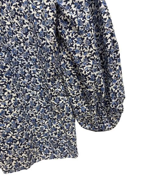 R&D.M.Co-OLDMAN'S TAILOR（オールドマンズテーラー）R&D.M.Co-OLDMAN'S TAILOR (オールドマンズテーラー) ギャザースモックブラウス / OLD BLUE GATHER SMOCK ブルー×ホワイト サイズ:FREEの古着・服飾アイテム
