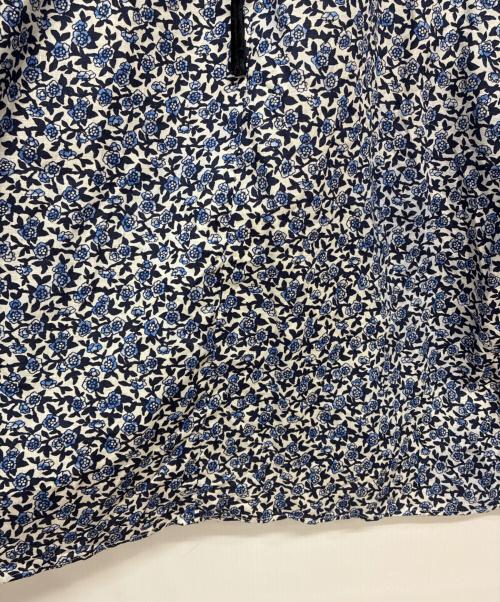 R&D.M.Co-OLDMAN'S TAILOR（オールドマンズテーラー）R&D.M.Co-OLDMAN'S TAILOR (オールドマンズテーラー) ギャザースモックブラウス / OLD BLUE GATHER SMOCK ブルー×ホワイト サイズ:FREEの古着・服飾アイテム