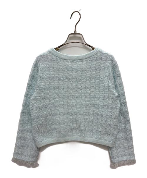 La boutique BonBon（ラブティックボンボン）La boutique BonBon (ラブティックボンボン) 薄手カーディガン スカイブルー サイズ:FREEの古着・服飾アイテム