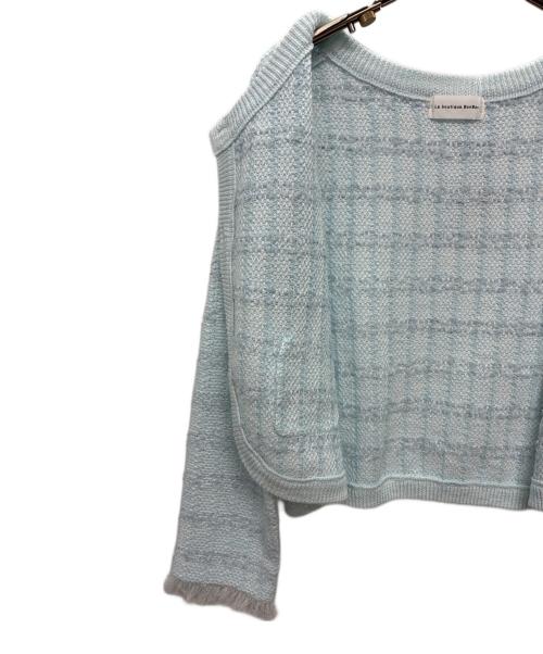La boutique BonBon（ラブティックボンボン）La boutique BonBon (ラブティックボンボン) 薄手カーディガン スカイブルー サイズ:FREEの古着・服飾アイテム