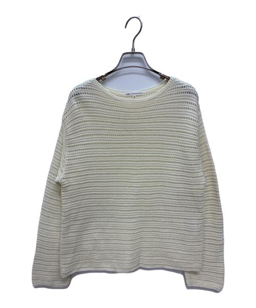 23区（ニジュウサンク）23区 (ニジュウサンク) 薄手ニット アイボリー サイズ:38の古着・服飾アイテム