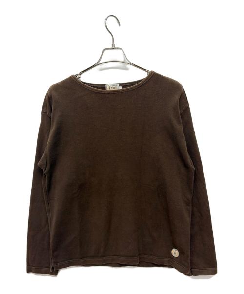 KANELL（カネル）Kanell (カネル) 長袖カットソー ブラウン サイズ:Lの古着・服飾アイテム
