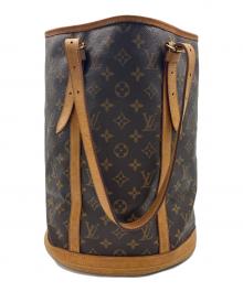 LOUIS VUITTON（ルイ ヴィトン）の古着「モノグラム バケットGM トートバッグ」｜ブラウン