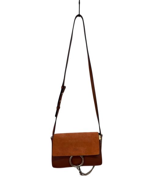Chloe（クロエ）Chloe (クロエ) レザーショルダーバッグ ブラウンの古着・服飾アイテム