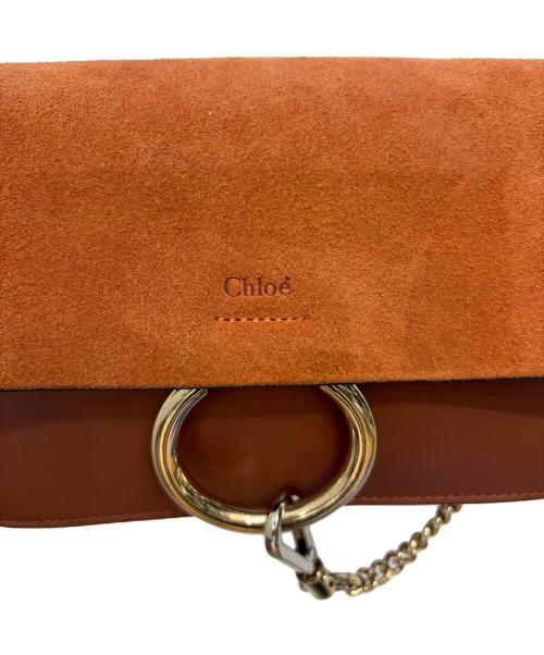 Chloe（クロエ）Chloe (クロエ) レザーショルダーバッグ ブラウンの古着・服飾アイテム
