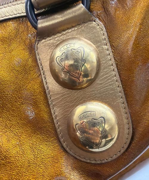 GUCCI（グッチ）GUCCI (グッチ) ボストンバッグ ゴールドの古着・服飾アイテム