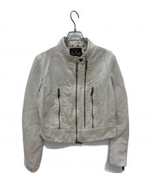 DIESEL（ディーゼル）の古着「2000s " DIESEL " DoubleZip-Jacket」｜グレー