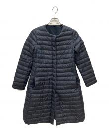 'S Max Mara（エスマックスマーラ）の古着「ノーカラーダウンコート」｜ネイビー