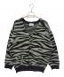 KEBOZ（ケボズ）の古着「ZEBRA KNIT CARDIGAN」｜ブラック×グリーン