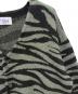 中古・古着 KEBOZ (ケボズ) ZEBRA KNIT CARDIGAN ブラック×グリーン サイズ:XL：5000円