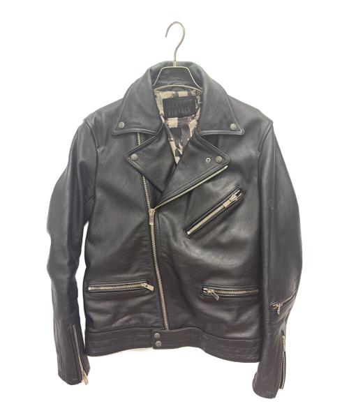 JACKROSE（ジャックローズ）JACKROSE (ジャックローズ) ローリングストーンズ レザーダブルライダースジャケット ブラック サイズ:size 4の古着・服飾アイテム