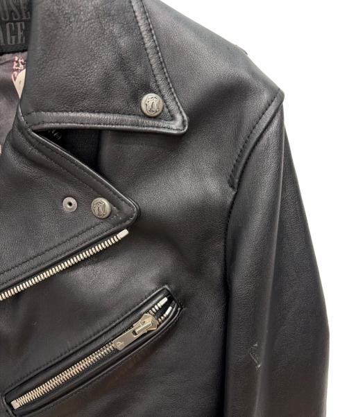 JACKROSE（ジャックローズ）JACKROSE (ジャックローズ) ローリングストーンズ レザーダブルライダースジャケット ブラック サイズ:size 4の古着・服飾アイテム
