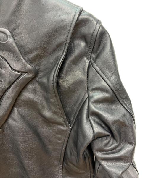 JACKROSE（ジャックローズ）JACKROSE (ジャックローズ) ローリングストーンズ レザーダブルライダースジャケット ブラック サイズ:size 4の古着・服飾アイテム