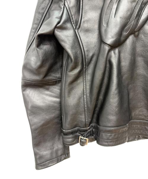 JACKROSE（ジャックローズ）JACKROSE (ジャックローズ) ローリングストーンズ レザーダブルライダースジャケット ブラック サイズ:size 4の古着・服飾アイテム