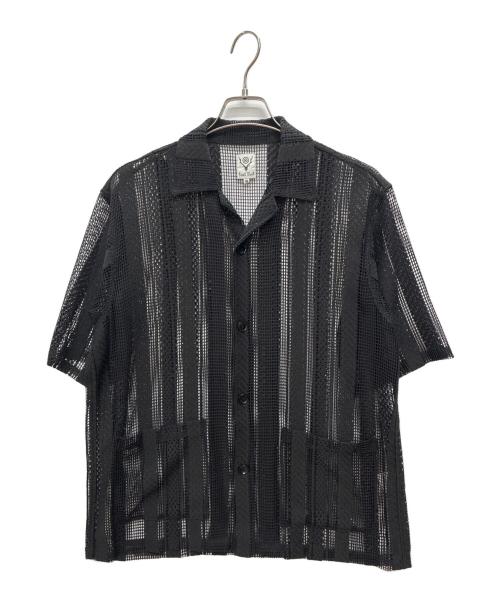 South2 West8（サウスツー ウエストエイト）south2 west8 (サウスツー ウエストエイト) Cabana Shirt - Poly Lace ブラック サイズ:Mの古着・服飾アイテム
