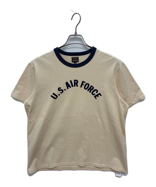 THE REAL McCOY'S（ザ・リアルマッコイズ）THE REAL McCOY'S (ザ・リアルマッコイズ) MILITARY TEE / U.S. AIR FORCE アイボリー×ネイビー サイズ:40の古着・服飾アイテム