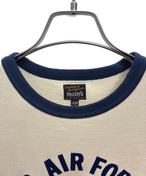 THE REAL McCOY'S（ザ・リアルマッコイズ）THE REAL McCOY'S (ザ・リアルマッコイズ) MILITARY TEE / U.S. AIR FORCE アイボリー×ネイビー サイズ:40の古着・服飾アイテム