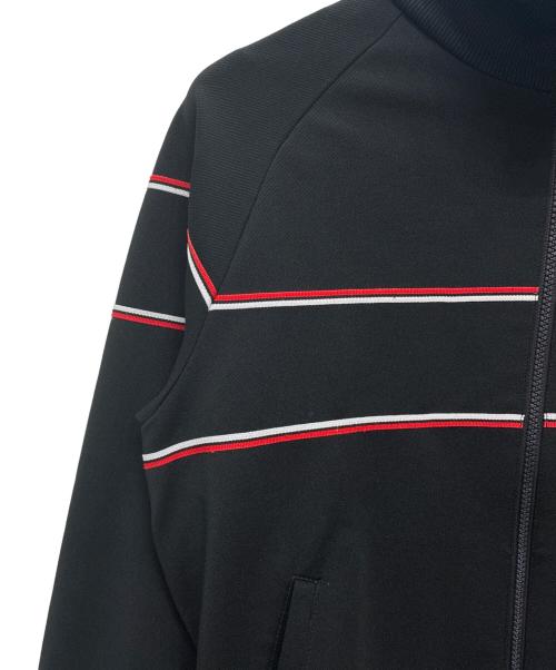 adidas（アディダス）adidas (アディダス) 80s デサント製 西ドイツ トラックジャケット ブラック×レッド サイズ:Lの古着・服飾アイテム