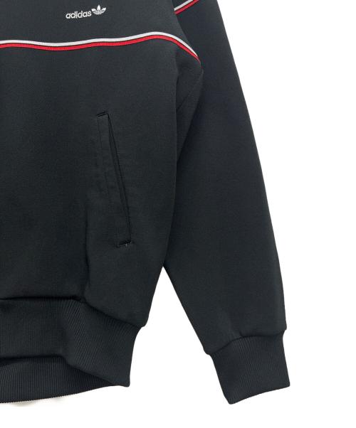 adidas（アディダス）adidas (アディダス) 80s デサント製 西ドイツ トラックジャケット ブラック×レッド サイズ:Lの古着・服飾アイテム