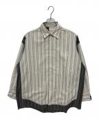 N.HOOLYWOODエヌ ハリウッド）の古着「Compile Line SHIRT」｜ベージュ×グレー