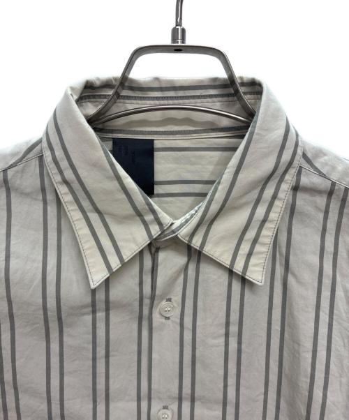 N.HOOLYWOOD（エヌ ハリウッド）N.HOOLYWOOD (エヌ ハリウッド) Compile Line SHIRT ベージュ×グレー サイズ:38の古着・服飾アイテム