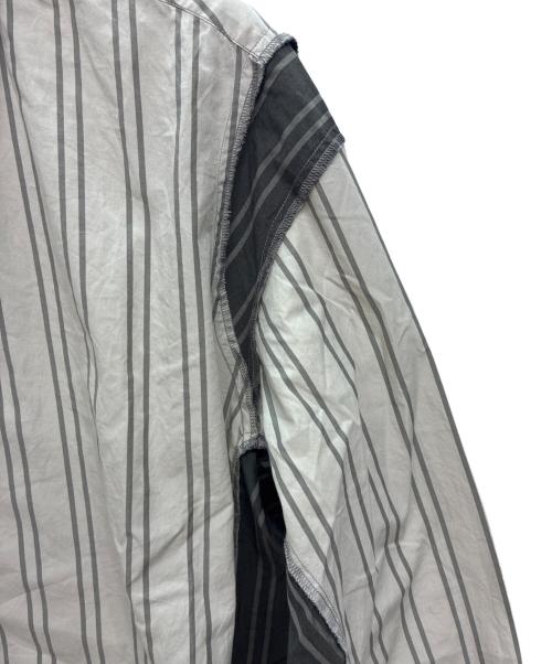 N.HOOLYWOOD（エヌ ハリウッド）N.HOOLYWOOD (エヌ ハリウッド) Compile Line SHIRT ベージュ×グレー サイズ:38の古着・服飾アイテム