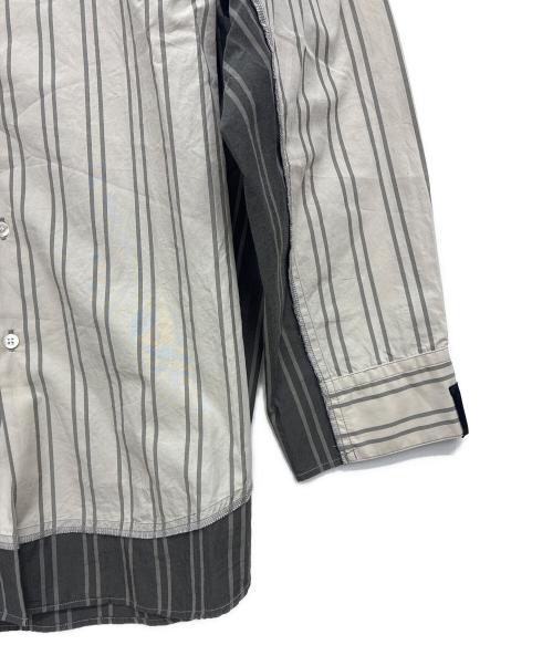 N.HOOLYWOOD（エヌ ハリウッド）N.HOOLYWOOD (エヌ ハリウッド) Compile Line SHIRT ベージュ×グレー サイズ:38の古着・服飾アイテム