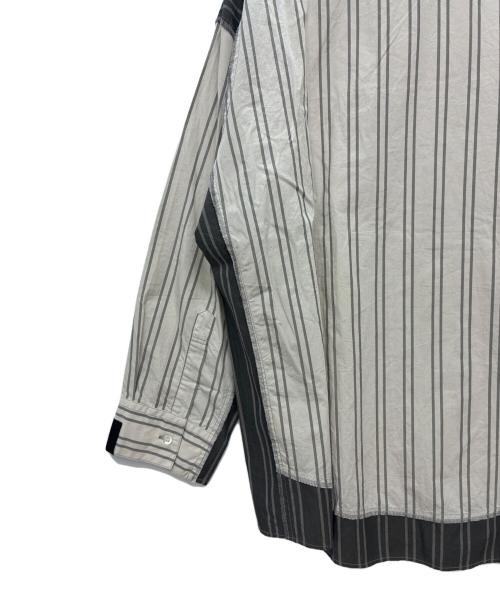 N.HOOLYWOOD（エヌ ハリウッド）N.HOOLYWOOD (エヌ ハリウッド) Compile Line SHIRT ベージュ×グレー サイズ:38の古着・服飾アイテム