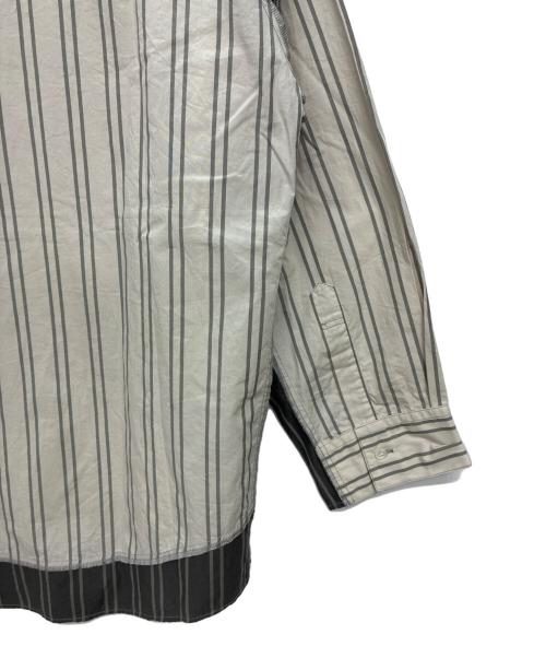 N.HOOLYWOOD（エヌ ハリウッド）N.HOOLYWOOD (エヌ ハリウッド) Compile Line SHIRT ベージュ×グレー サイズ:38の古着・服飾アイテム