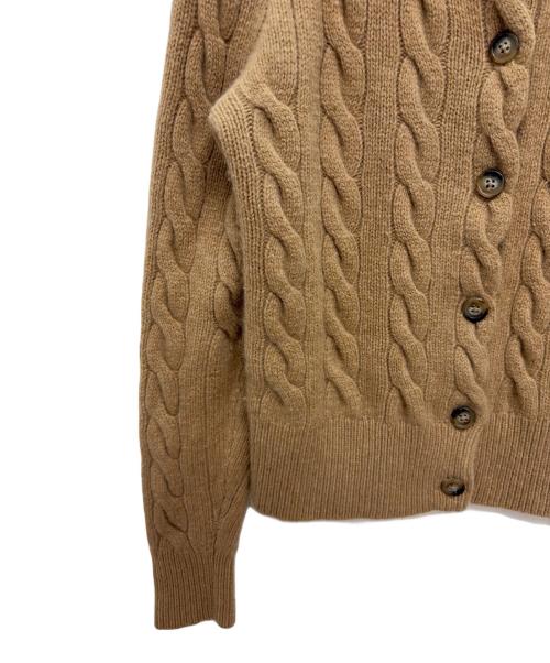 POLO RALPH LAUREN（ポロ・ラルフローレン）POLO RALPH LAUREN (ポロ・ラルフローレン) ウール カシミヤ ケーブルカーディガン ベージュ サイズ:Mの古着・服飾アイテム