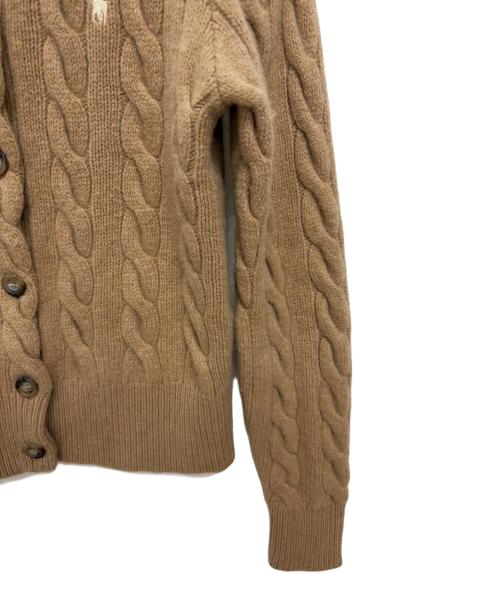 POLO RALPH LAUREN（ポロ・ラルフローレン）POLO RALPH LAUREN (ポロ・ラルフローレン) ウール カシミヤ ケーブルカーディガン ベージュ サイズ:Mの古着・服飾アイテム