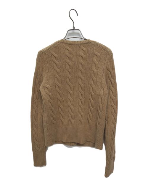 POLO RALPH LAUREN（ポロ・ラルフローレン）POLO RALPH LAUREN (ポロ・ラルフローレン) ウール カシミヤ ケーブルカーディガン ベージュ サイズ:Mの古着・服飾アイテム