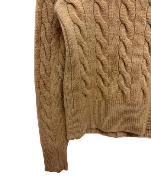 POLO RALPH LAUREN（ポロ・ラルフローレン）POLO RALPH LAUREN (ポロ・ラルフローレン) ウール カシミヤ ケーブルカーディガン ベージュ サイズ:Mの古着・服飾アイテム