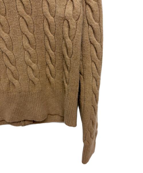POLO RALPH LAUREN（ポロ・ラルフローレン）POLO RALPH LAUREN (ポロ・ラルフローレン) ウール カシミヤ ケーブルカーディガン ベージュ サイズ:Mの古着・服飾アイテム