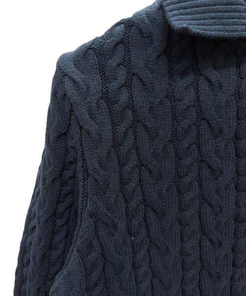 MACPHEE（マカフィー）MACPHEE (マカフィー) ハイブリットコットンケーブル ポロプルオーバー ネイビー サイズ:Sの古着・服飾アイテム