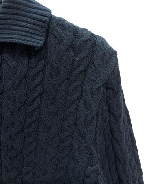 MACPHEE（マカフィー）MACPHEE (マカフィー) ハイブリットコットンケーブル ポロプルオーバー ネイビー サイズ:Sの古着・服飾アイテム