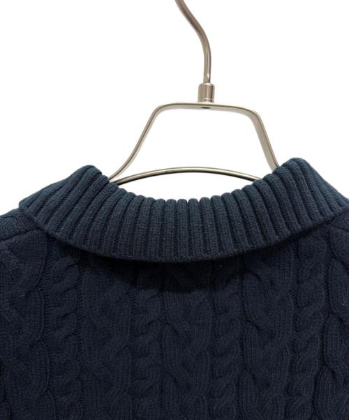 MACPHEE（マカフィー）MACPHEE (マカフィー) ハイブリットコットンケーブル ポロプルオーバー ネイビー サイズ:Sの古着・服飾アイテム