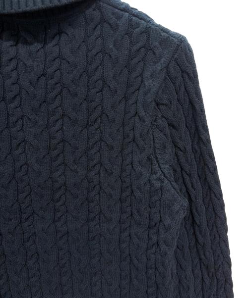 MACPHEE（マカフィー）MACPHEE (マカフィー) ハイブリットコットンケーブル ポロプルオーバー ネイビー サイズ:Sの古着・服飾アイテム