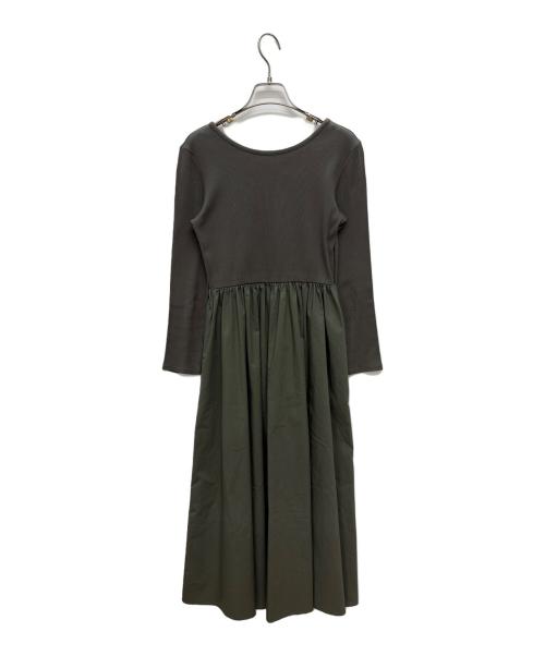 UNITED ARROWS（ユナイテッドアローズ）UNITED ARROWS (ユナイテッドアローズ) フィット＆フレア 2WAY ワンピース グリーン サイズ:38の古着・服飾アイテム