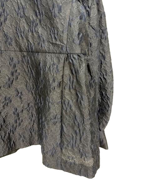 UNITED ARROWS（ユナイテッドアローズ）UNITED ARROWS (ユナイテッドアローズ) ツートーン ジャカード ブラウス ブラック×ネイビー サイズ:38の古着・服飾アイテム
