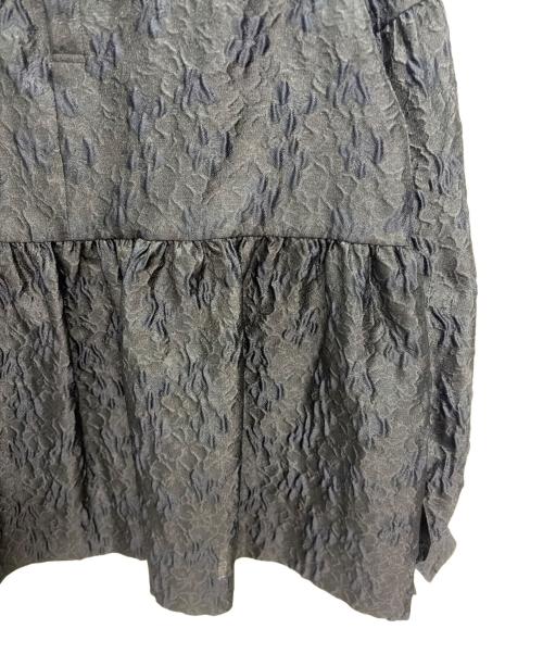 UNITED ARROWS（ユナイテッドアローズ）UNITED ARROWS (ユナイテッドアローズ) ツートーン ジャカード ブラウス ブラック×ネイビー サイズ:38の古着・服飾アイテム