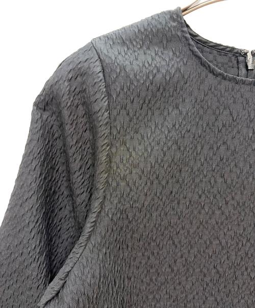 UNITED ARROWS（ユナイテッドアローズ）UNITED ARROWS (ユナイテッドアローズ) エアリージャカード ペプラム 9SL ブラウス ブラック サイズ:38の古着・服飾アイテム