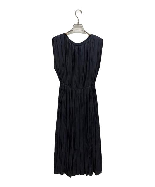 m,i,d,（エムアイディー）m,i,d, (エムアイディー) ワッシャープリーツワンピース ネイビー サイズ:36の古着・服飾アイテム