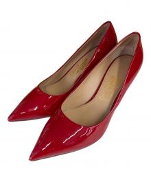 Salvatore Ferragamo（サルヴァトーレ フェラガモ）の古着「パテントヒールパンプス」｜レッド