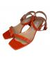 PELLICO（ペリーコ）の古着「パテントストラップサンダル」｜オレンジ